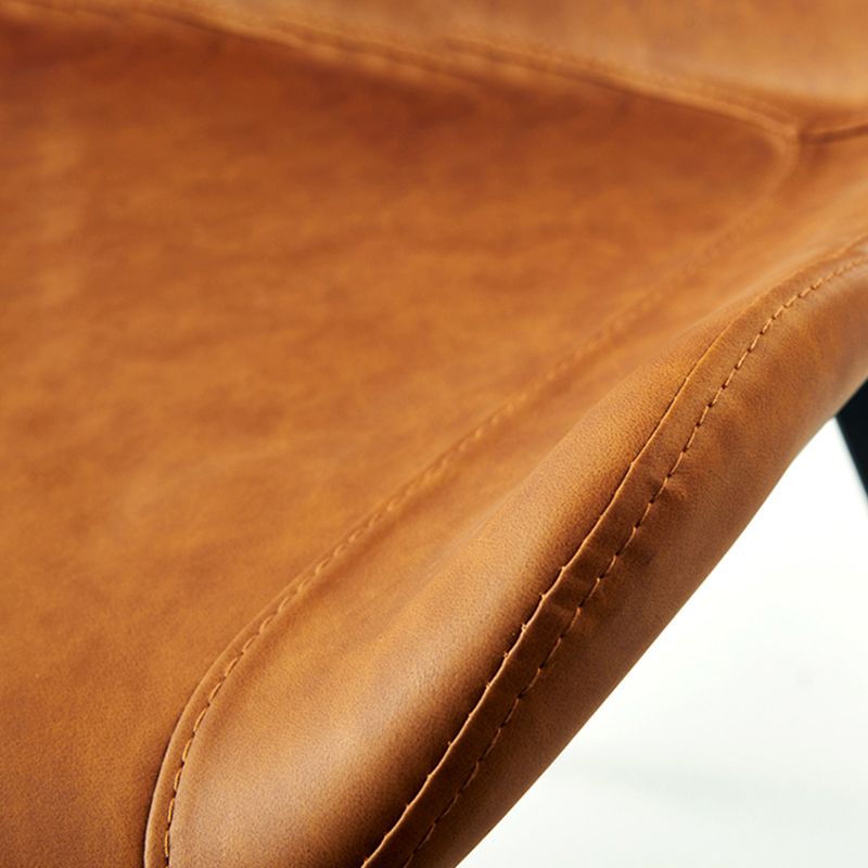 Chaise d'appoint moderne en cuir, finition mate, dossier solide (Ensemble de 2)