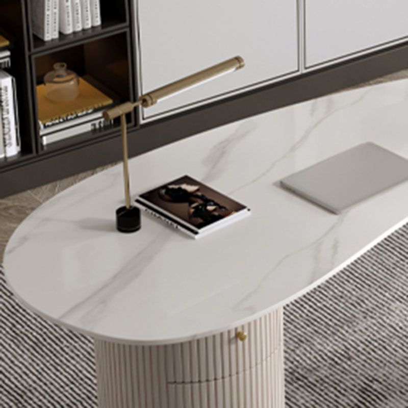 29.5-inch Office Desk with Drawers Office Laptop Table in White