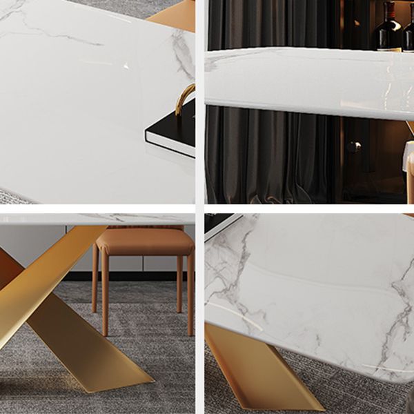 Mesa de comedor rectangular de estilo tradicional de lujo para el hogar