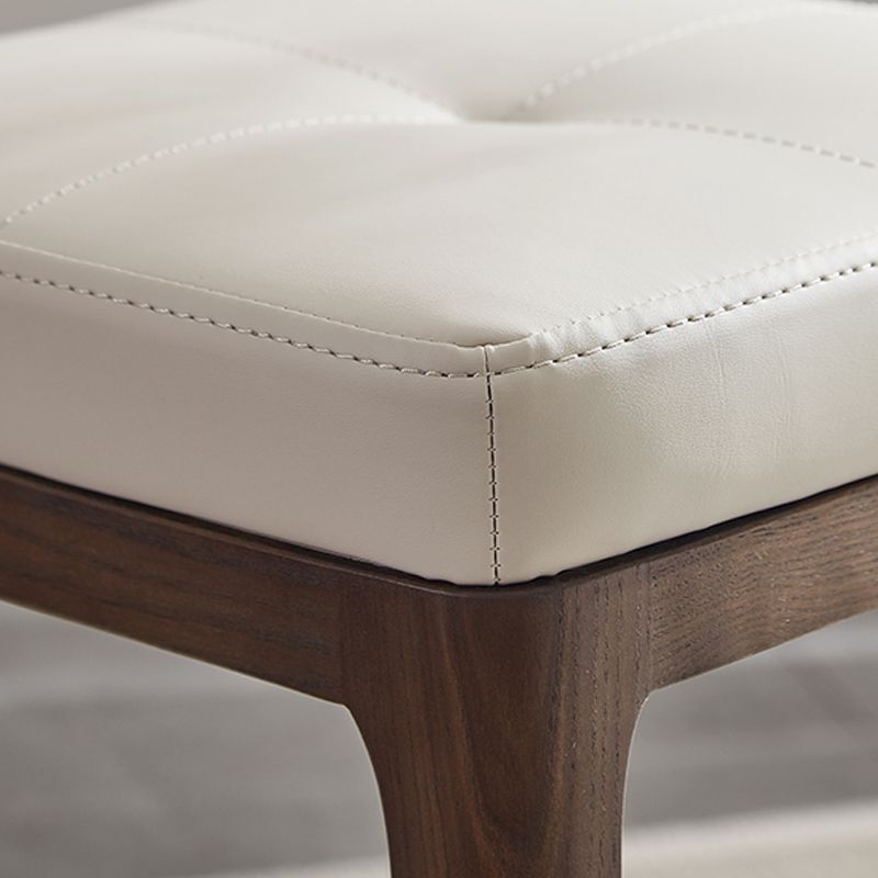 Contemporary Standard Square Leather Standard With 4 Legs for Dining Room