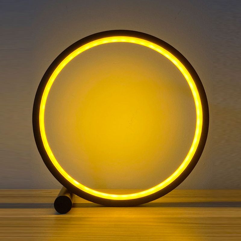 Metal Circle Table Lamp Nordic RGB Musical Rhythm Desk Lamp for Bedroom