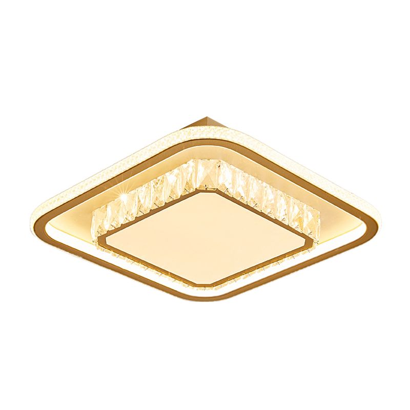 Contemporary Crystal Ceiling Light Multi-Layer LED Flush Mount Light for Living Room