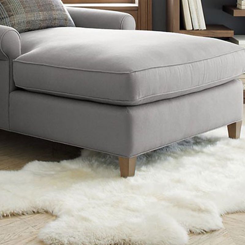 Modern Cushioned Chaise Lounge Rolled Arms Chaise for Bedroom