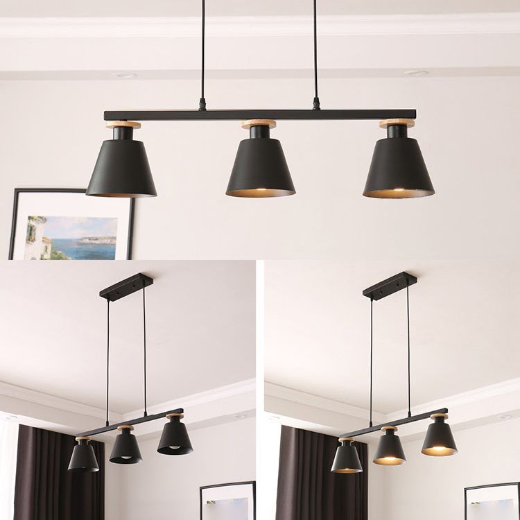 3-Lights Metal Island Chandelier Lights Modern Style Bell Flush Mount Chandelier