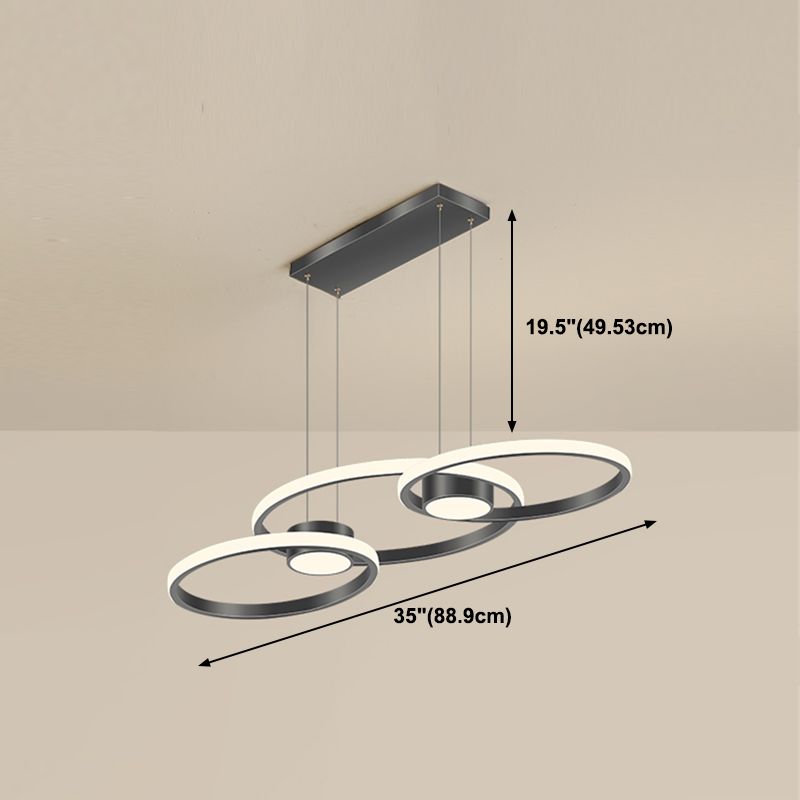 Idées d'éclairage d'île de forme de cercle