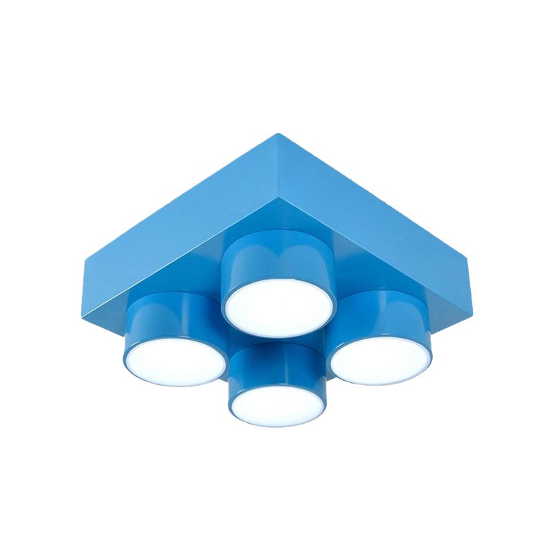 Modern Simple Flush Mount Light Rechthoek Multi-head metalen plafondlamp voor keuken