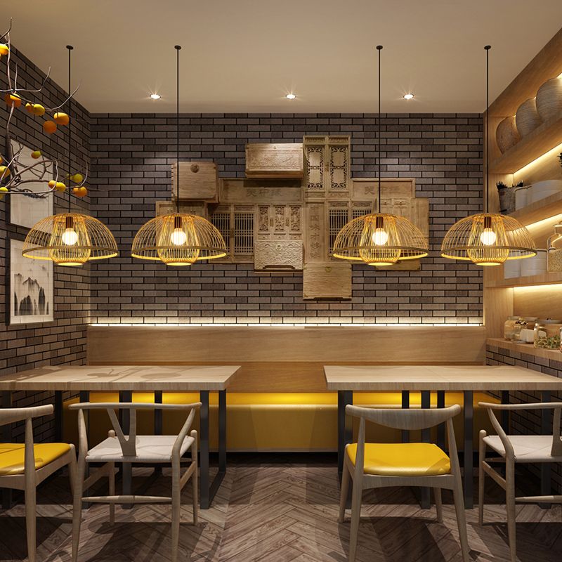 Bamboo moderne suspendu le luminaire pendentif simple pour le salon du salon
