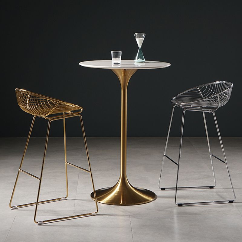 41.3"H Bar Dining Table Pedestal Sintered Stone Bar Height Cocktail Table