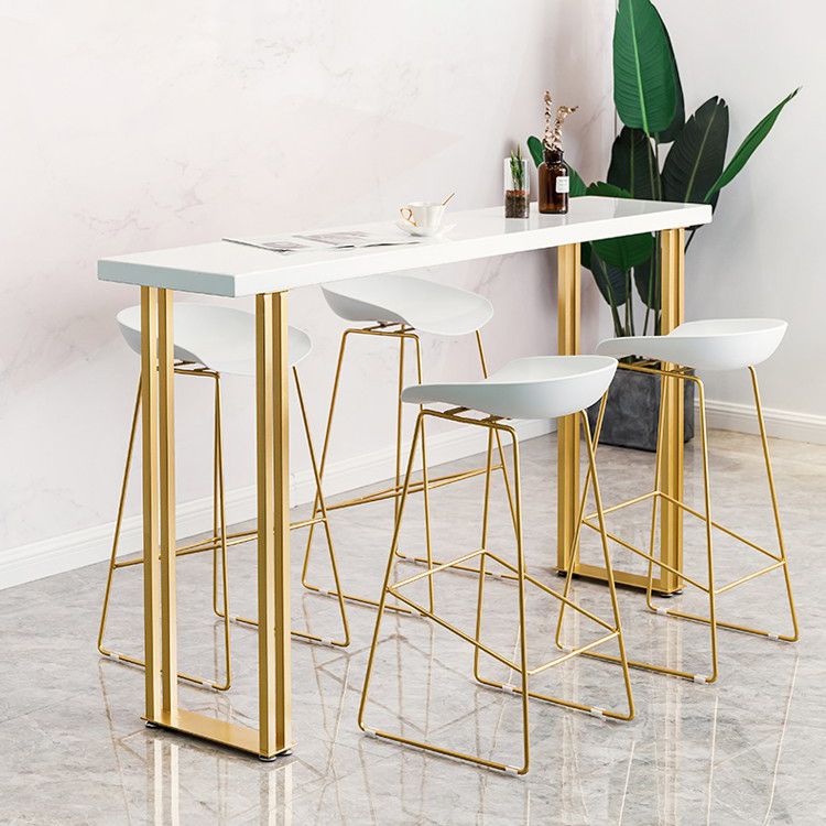 Traditional Luxury Rectangle Bar Table Wood Bar Dining Table for Indoor