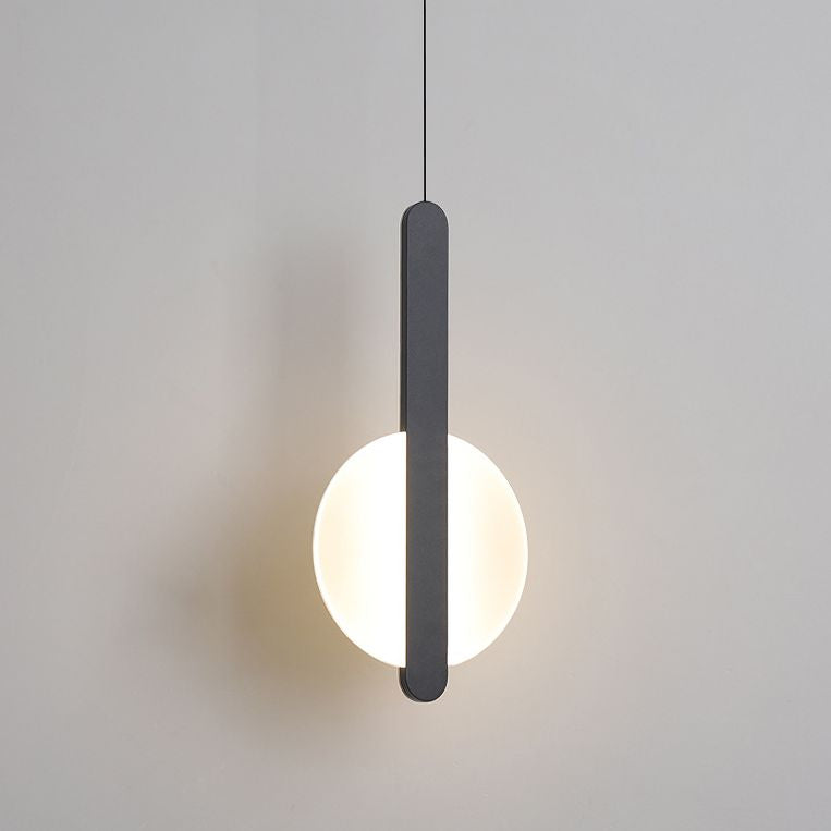 Round Shape LED Pendant Lamp Modern Minimalist Metal Hanging Lamp for Living Room