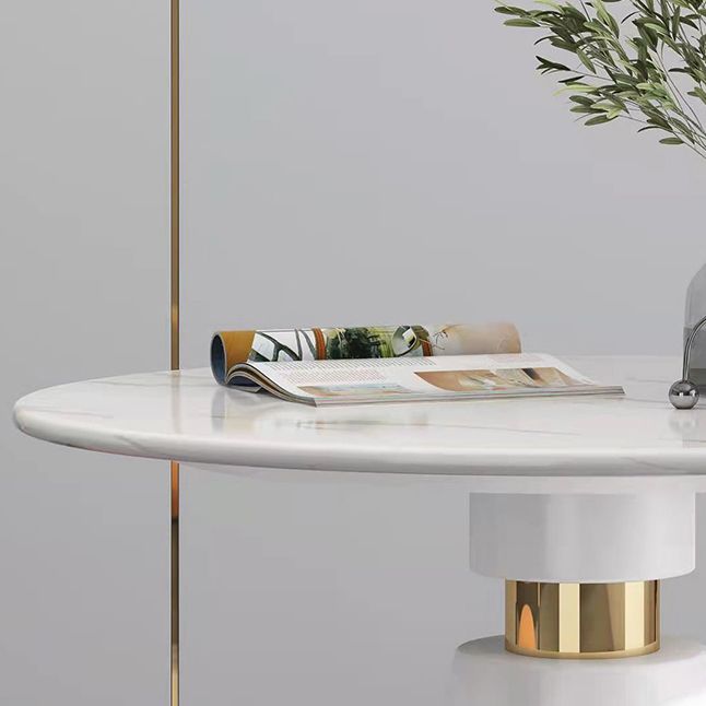 Sintered Stone Dining Table Modern Dining Room Table with Pedestal Base