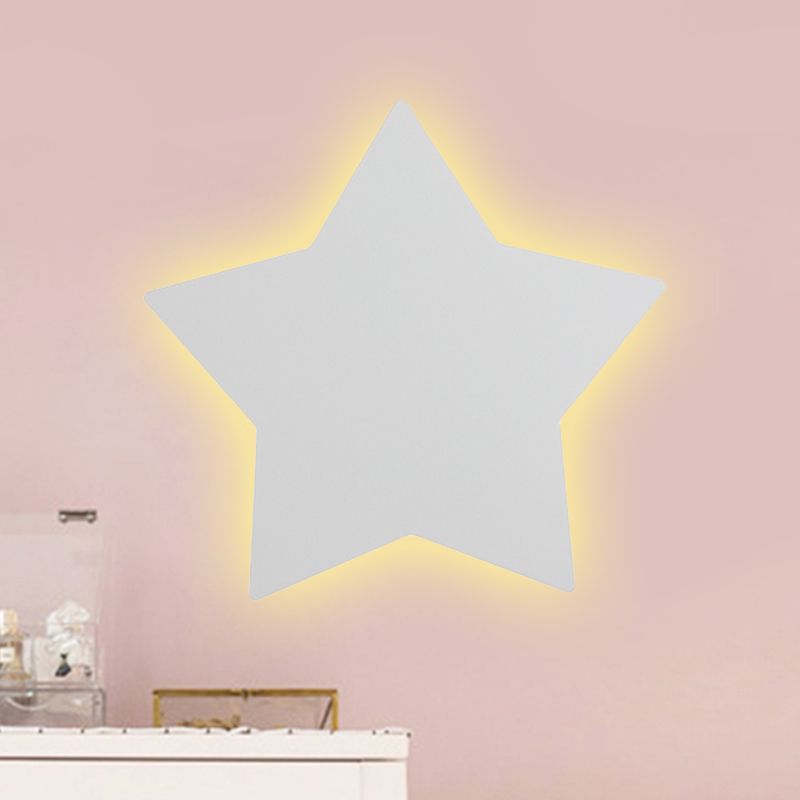 Contemporary Slim Panel Star Sconce Lamp Wooden LED Wall Light for Corridor Kitchen