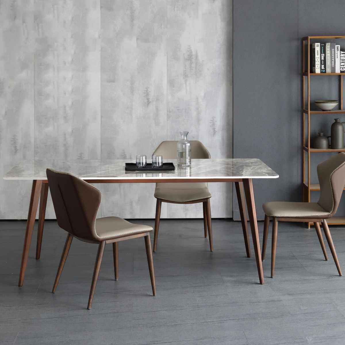 Sintered Stone Rectangle Dining Table Modern Kitchen Table for Dining Room