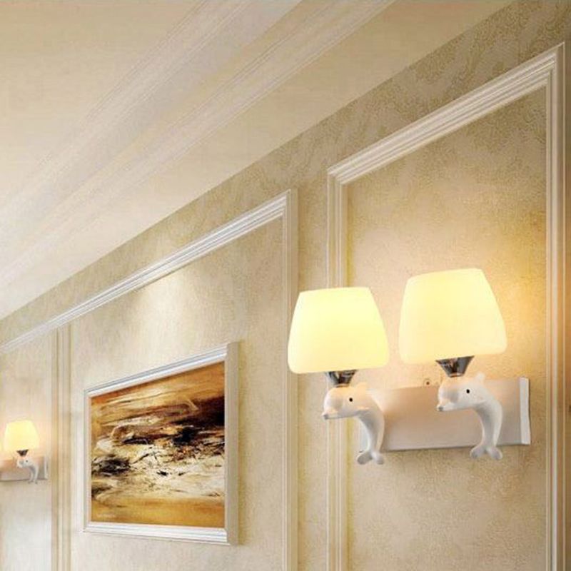 Modern Simple Style Round Disc Shade Wall Sconce Metal 2 Lights Sconces in Gold Finish