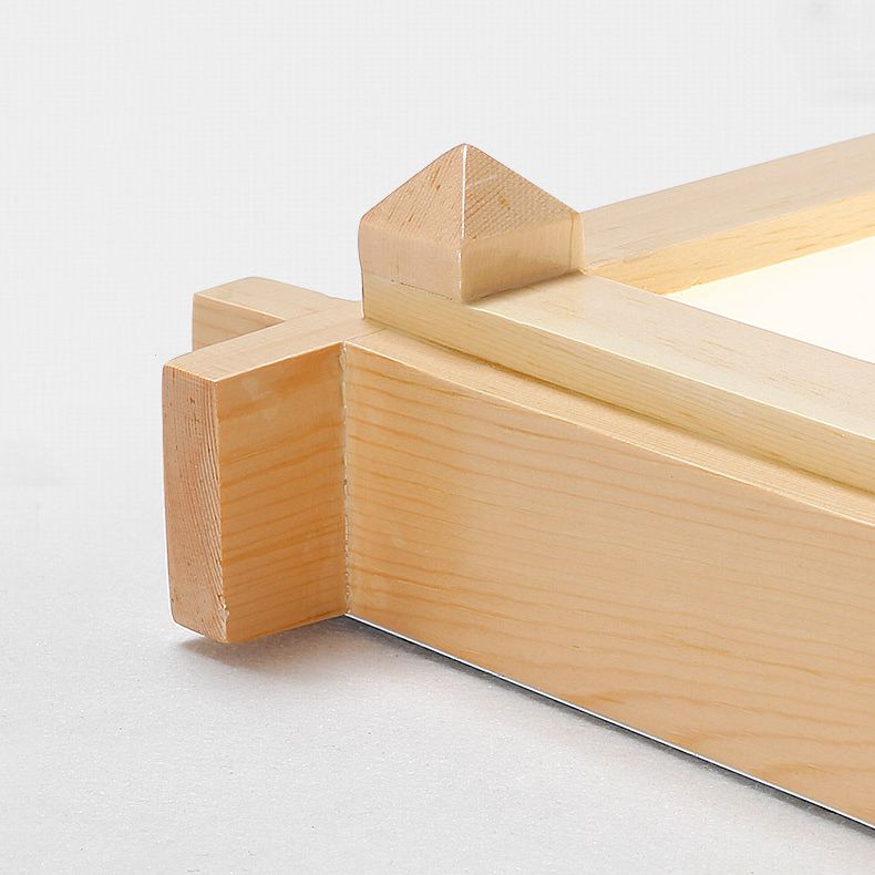 Square Flush Mount Minimalism Wood Flush Mount Light for Dining Room