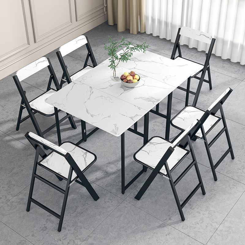 Wood Dining Set 1/2/3/5/7 Pcs Folding Dining Table and Chairs
