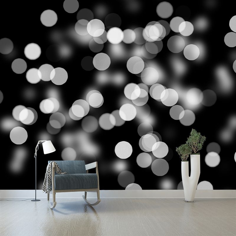 Blurry Pattern Abstraction Mural Wallpaper Mildew Resistant for Dining Room Decor