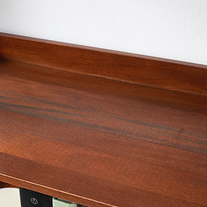 Contemporary Vertical Bookcase Wooden Open Back Bookshelf for Home