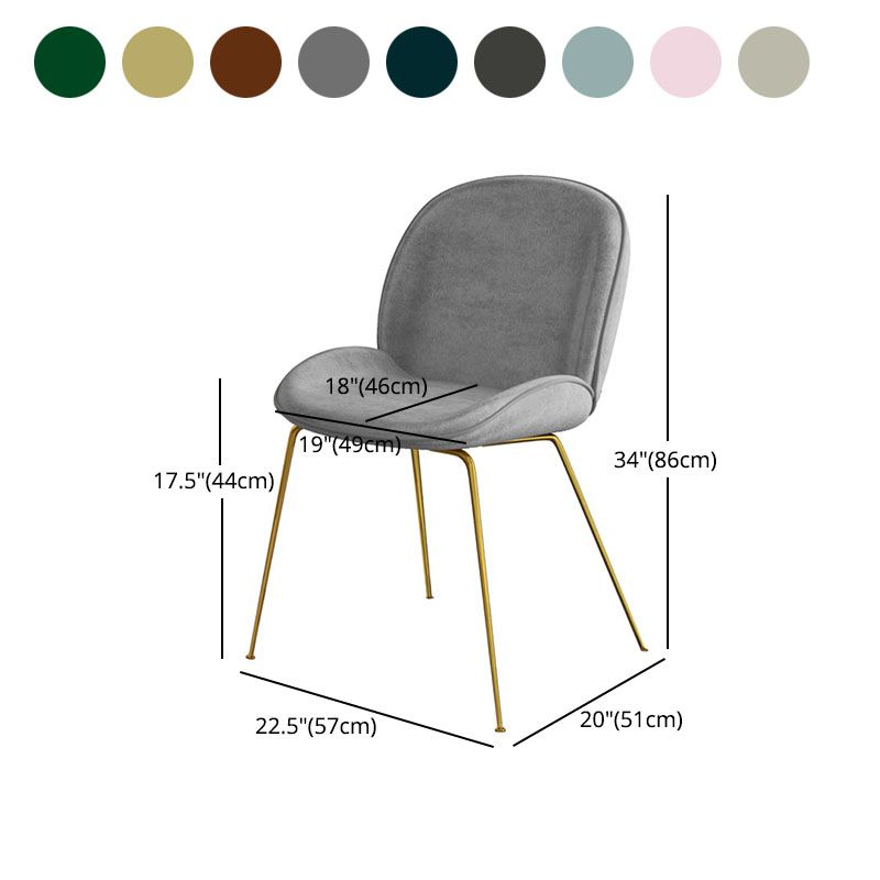 Silla lateral de comedor de tela de estilo nórdico, silla con respaldo sólido sin brazos para uso doméstico