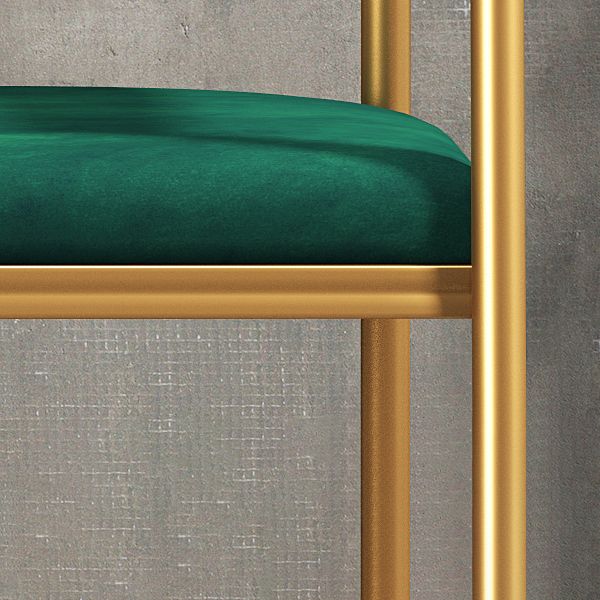 Silla lateral de comedor con respaldo abierto de estilo nórdico, tela de lino, silla sin brazos