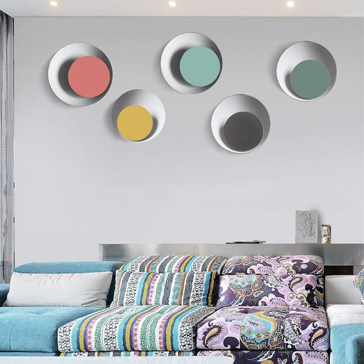 Moderni macaron moderni in stile ciotola ciotola sconde muro metallo 1 flioncini leggeri