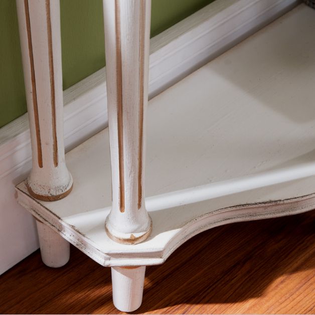 Victoria Wood Accent Table Free Form Sofa Console Table for Hall