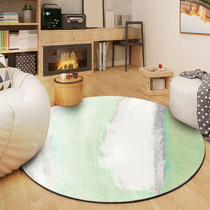 Wine Red Graphic Rug Polyester Modern Rug Washable Rug for Drawing Room