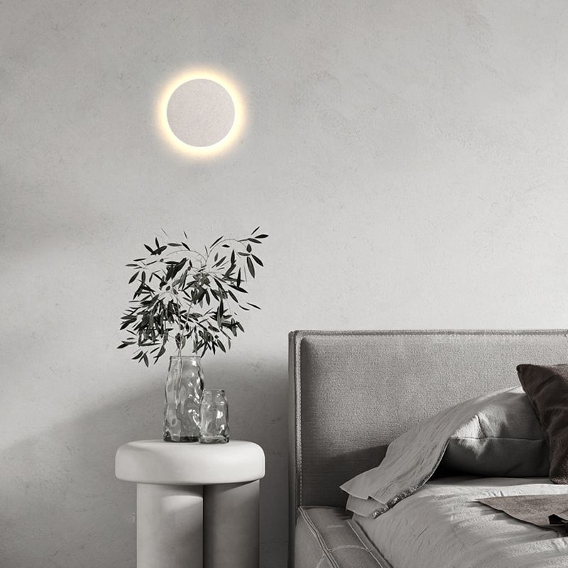 Concrete Circular Wall Sconce Simplicity Living Room LED Wall Lamp