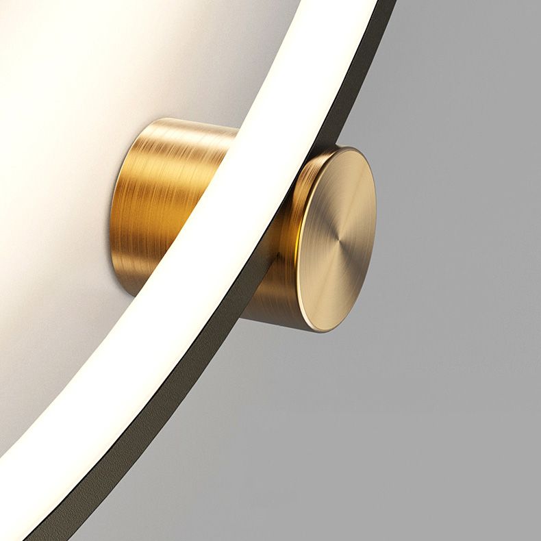 Modern LED Wall Mount Lighting Black Wave Wall Lighting Fixture with Metal Shade