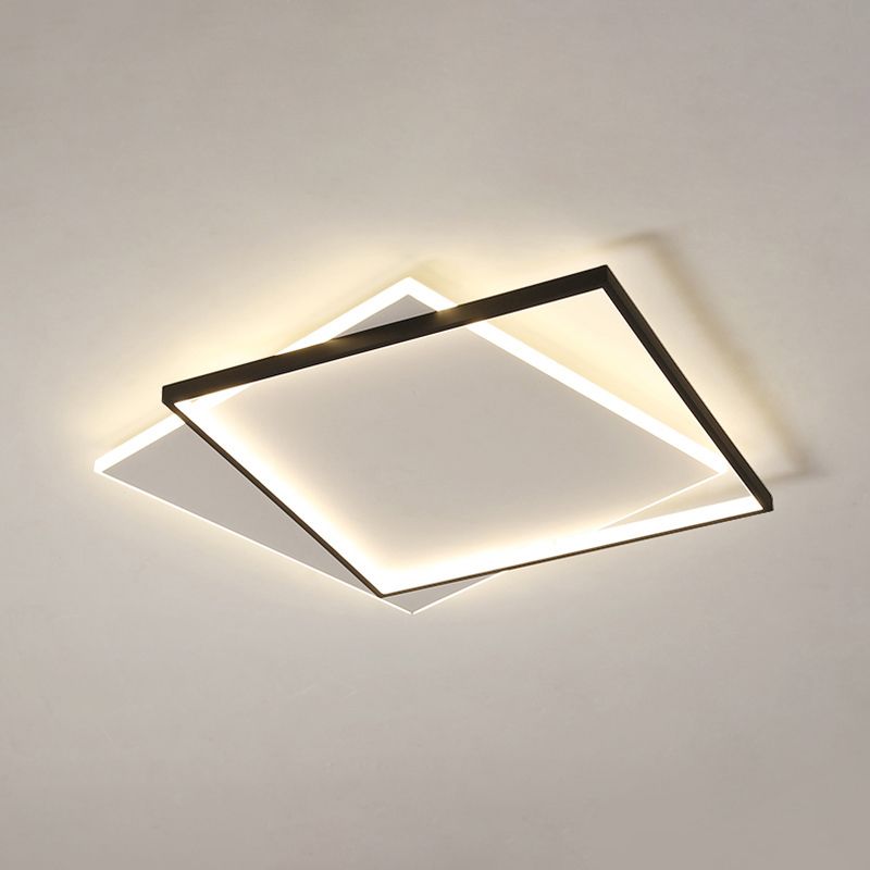 Moderne métal LED encastré luminaire salon géométrique plafond suspendu encastré