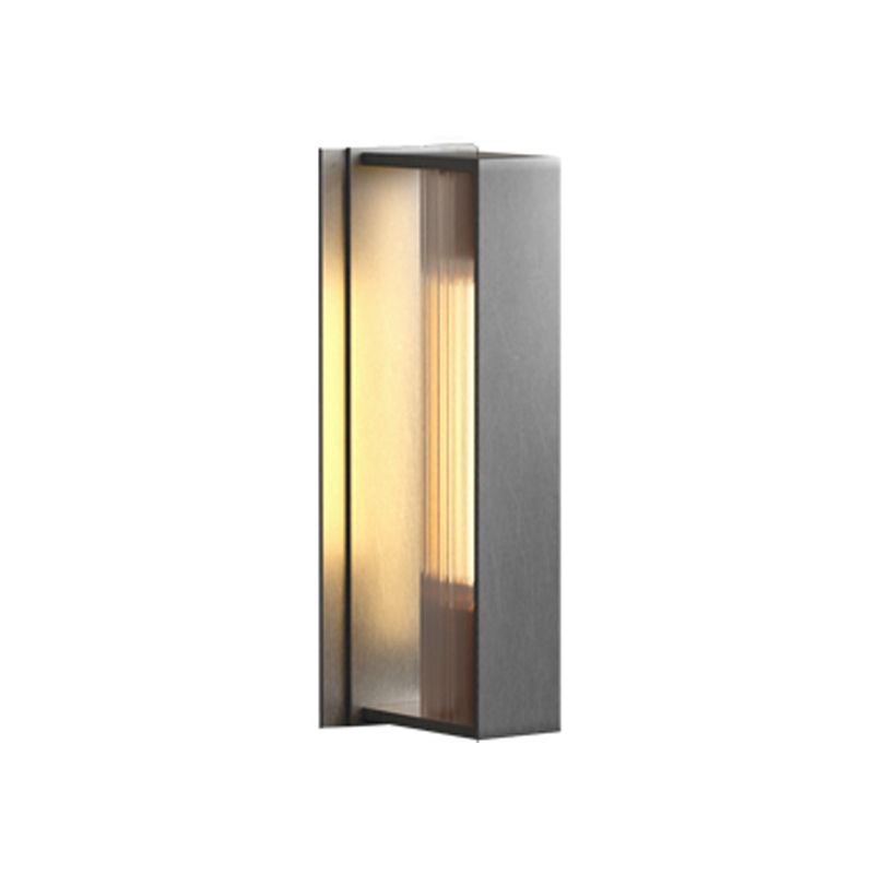 Contemporary 1 - Light Wall Mounted Light Aluminum & Glass Wall Fixture in Grey