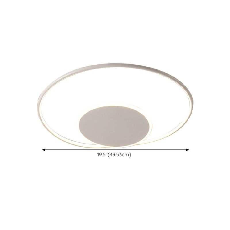 Unique Shape Flush Lighting Modern Metal 2 Lights Flush Mount Lighting