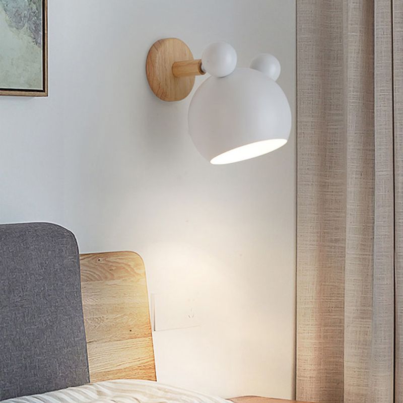 Metal Wall Lights Modern Macaron Style 1 Light Wall Sconce for Living Room