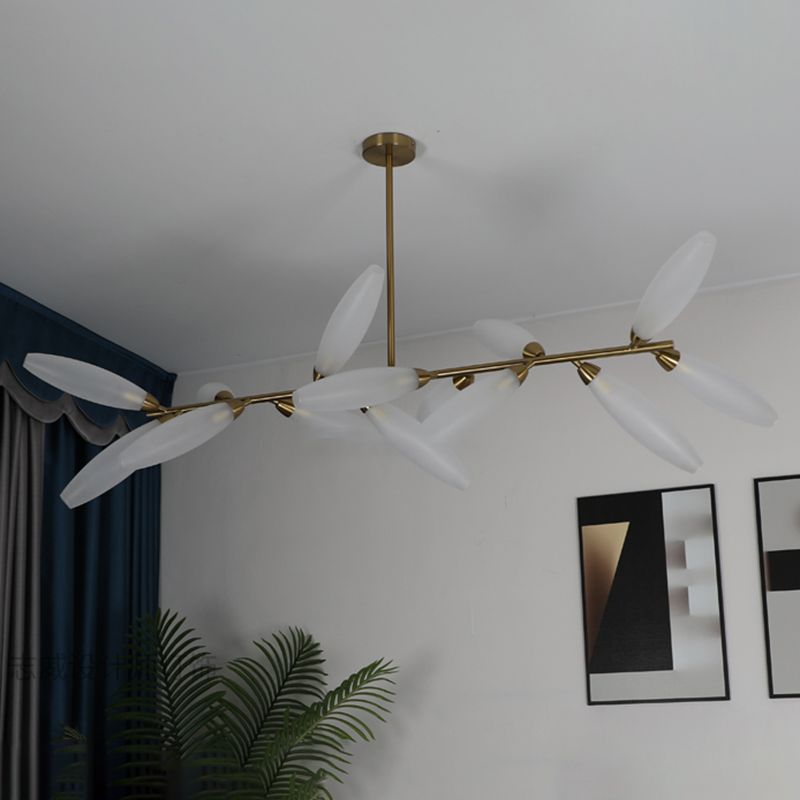 Modern Island Lamp Glass Shade Chandelier Light Fixture for Dining Room Kitchen