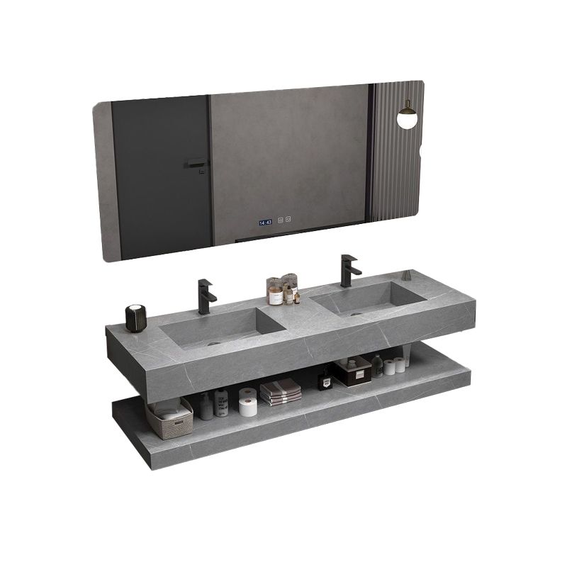 Modern Sink Vanity Wall Mounted Standard Bathroom Vanity with Mirror