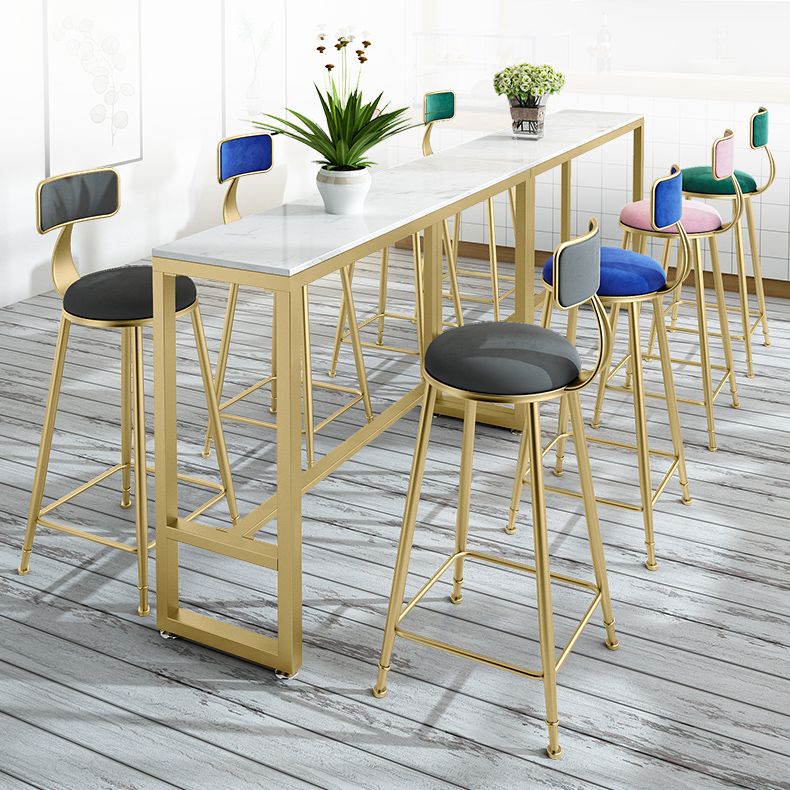 Glam Rectangle Bar Table Set 1/3 Pieces Counter Table for Dining Room