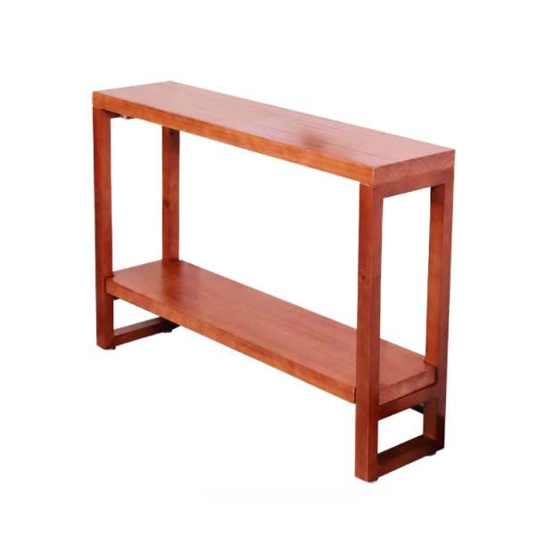 Mid-Century Modern Pine Console Sofa Table Rectangle End Table for Hall
