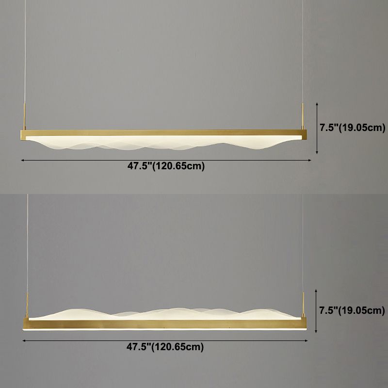 Zeitgenössischer Stil lineare Inselanhänger Metal Island Leuchten