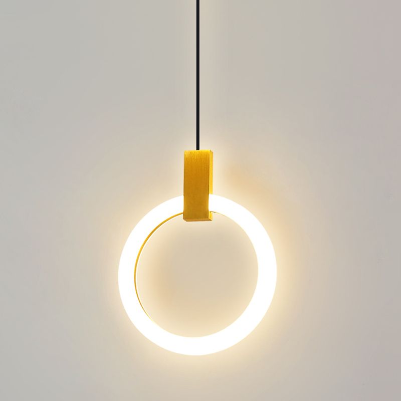 Circle Shape Metal Pendant Lights Modern Style Hanging Lamps