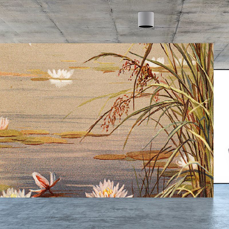 Home Decor Lotus Blossom Mural Decal Customized Contemporary Wall Art for Kitchen