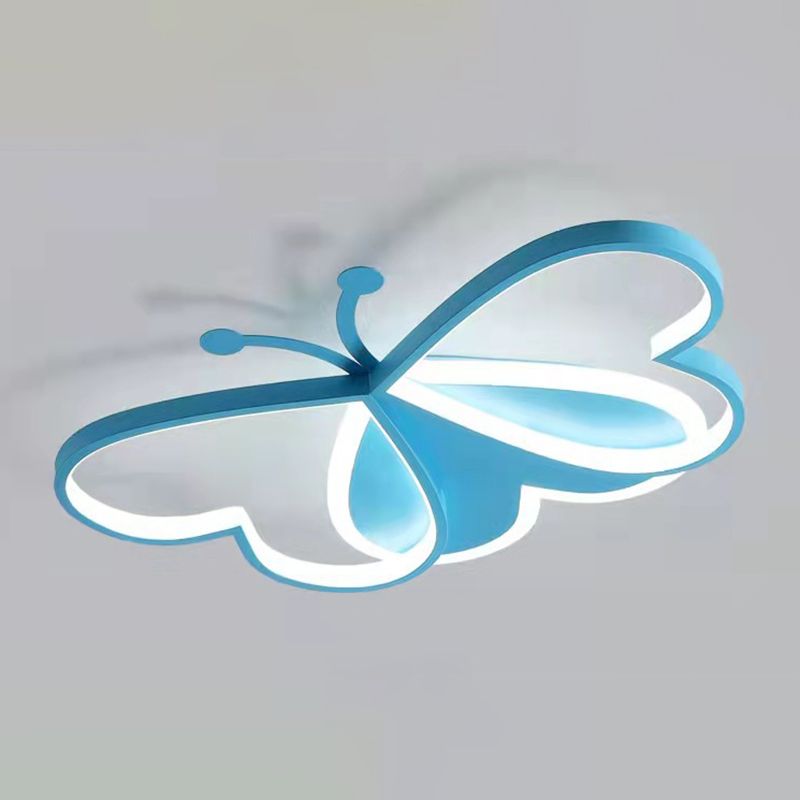 Mariposa cerca de la lámpara de techo estilo moderno lámpara de techo de metal LED para dormitorio