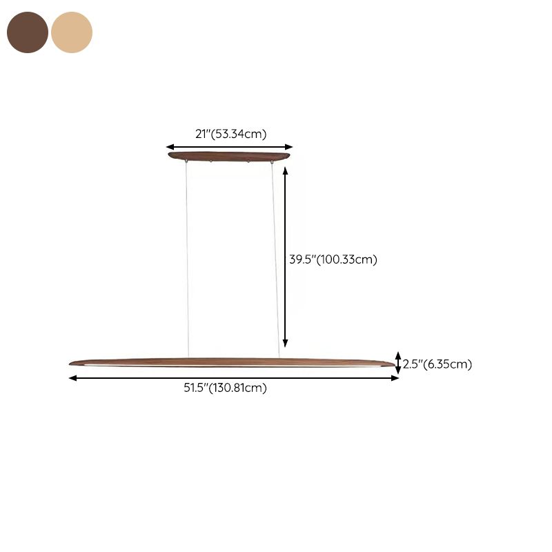 Modern Single Brown/Beige Kitchen Island Lighting LED Island Pendant Lighting