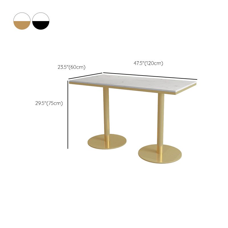 Nordic 1/3/5 Pieces Dining Set Rectangle Stone Dining Table for Cafe