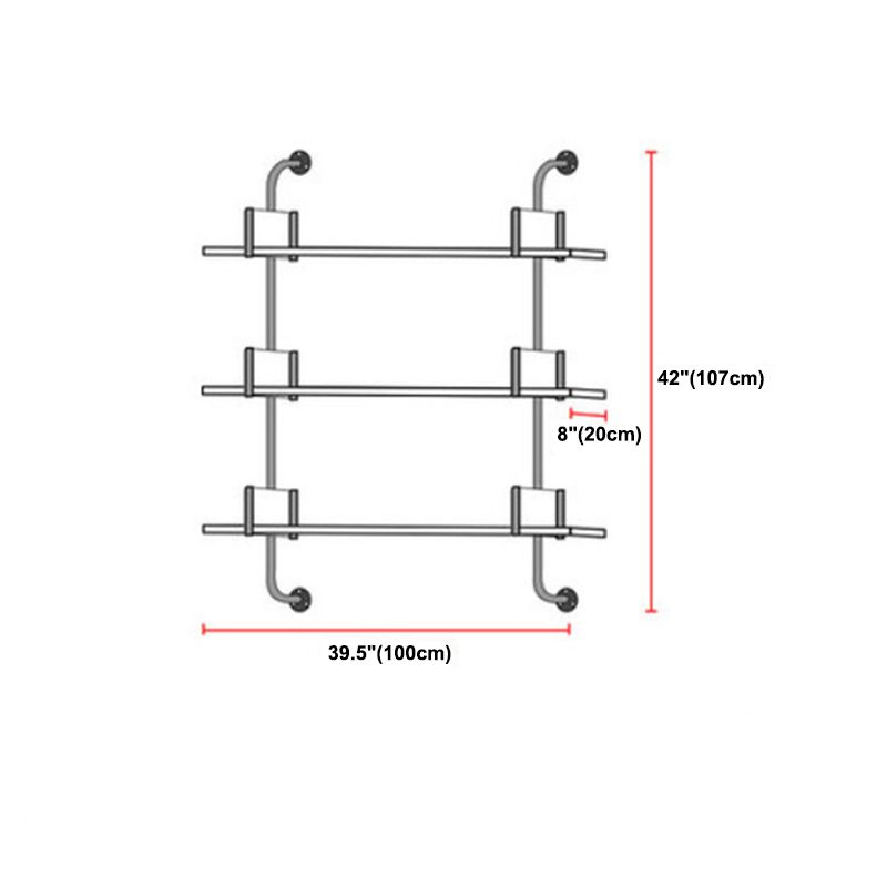 Wall Mounted Storage Bookshelf Nordic Style Bookcase with Shelves
