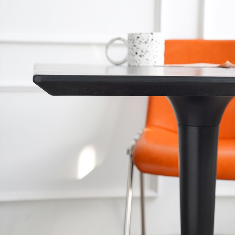 Mesa de comedor de estilo industrial, colección de comedor de plástico con base de tulipán