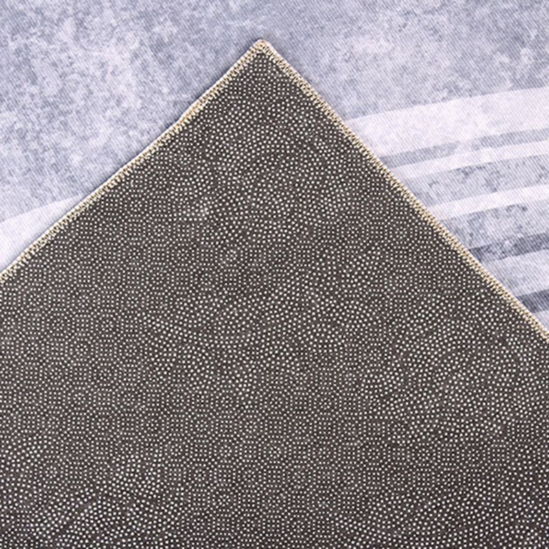 Gold Semicircle Rug Polyester Modern Rug Non-Slip Backing Rug for Living Room