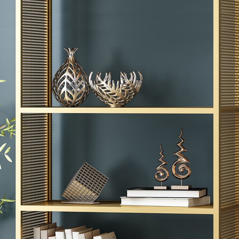 Metal Scandinavian Bookcase Standard Open Back Bookshelf with Shelves