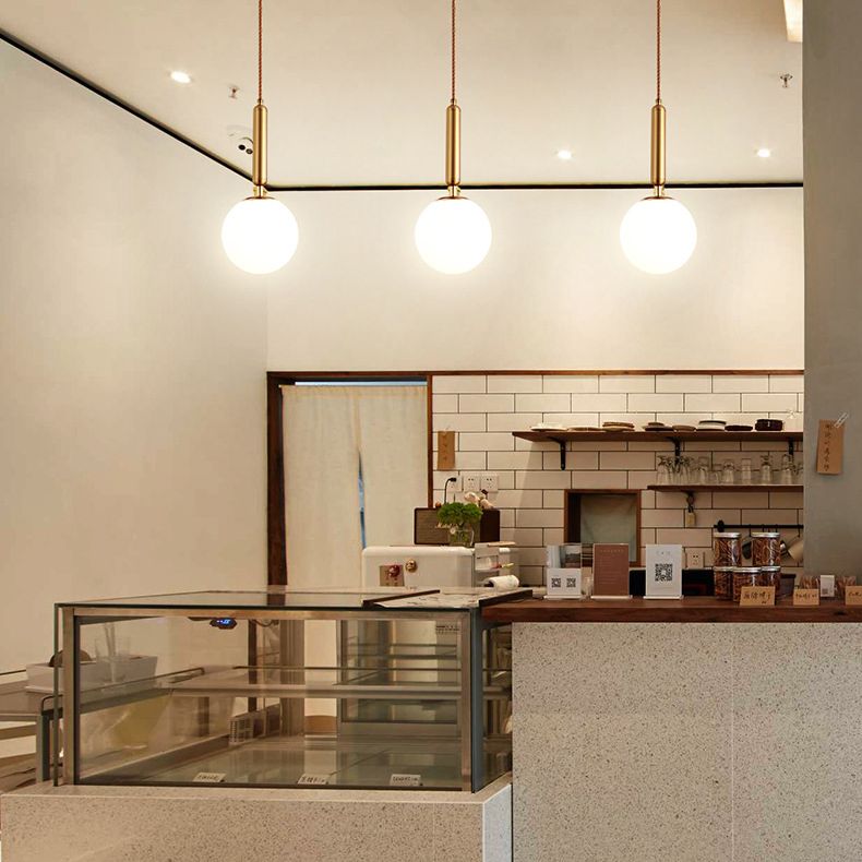 Aménagement d'éclairage de pendentif sphérique