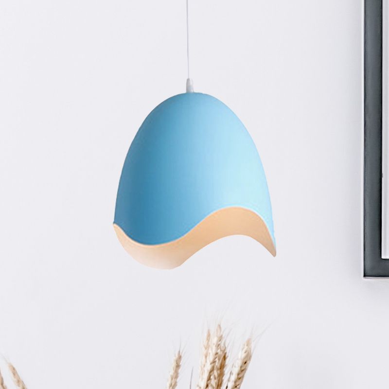 Bell Cheiling Coste Light Macaron Metal 9.5 "/12" Dia 1 Rosa claro/blanco/Blue Kit de lámpara colgante