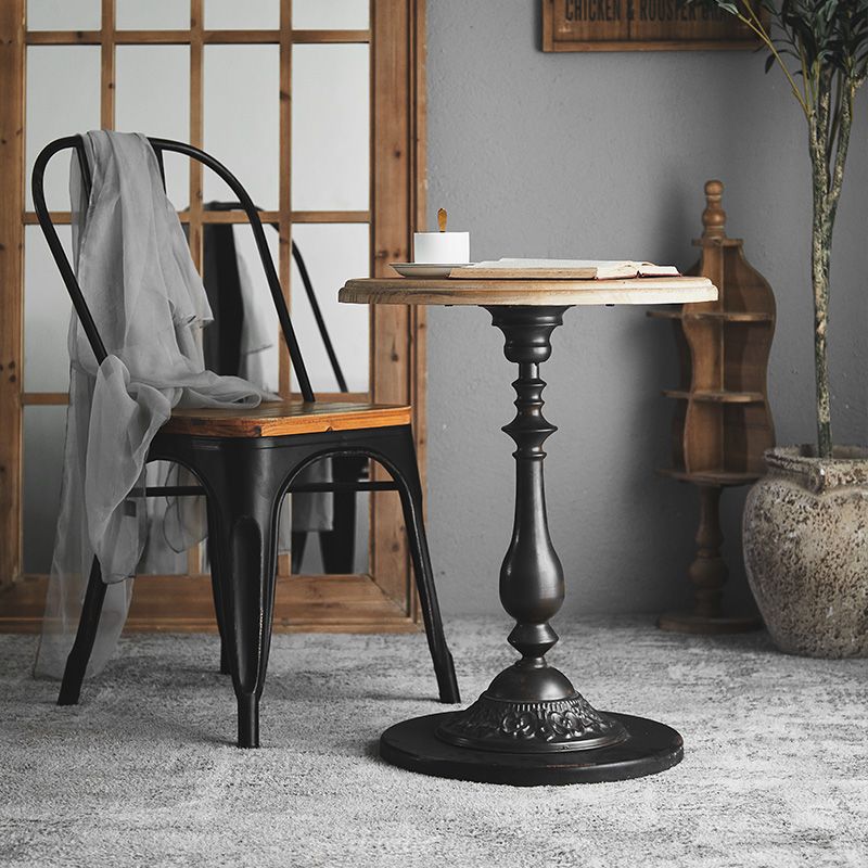 19" Wide French Country Side Table Round Accent Side Table for Bedroom